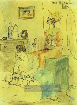Kubismus Werke - Famille de bouffon 1905 Kubisten